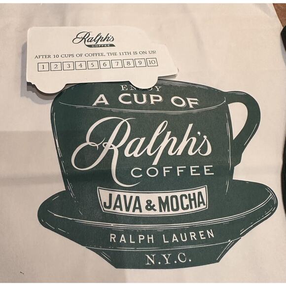 Polo Ralph Lauren Hat Green Ralph's Coffee New York Ball Cap Baseball Hat - Picture 13 of 13